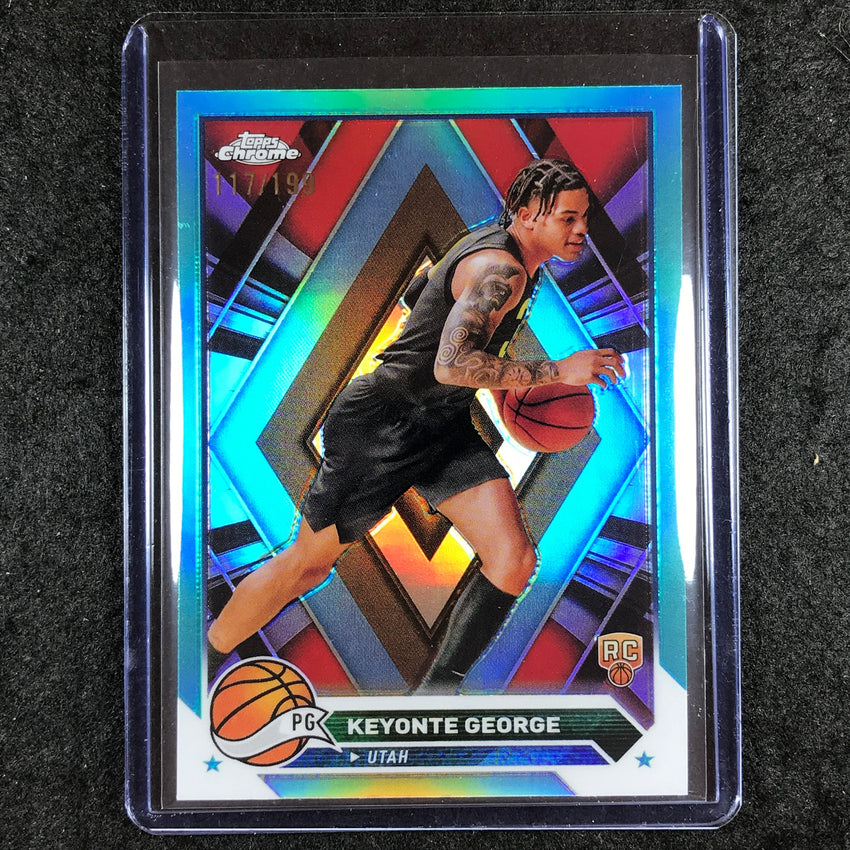 2023-24 Topps Chrome Basketball KEYONTE GEORGE Rookie Base Aqua 117/199 #153