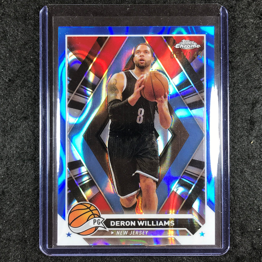 2023-24 Topps Chrome Basketball DERON WILLIAMS Base Blue Lava 51/149 #9