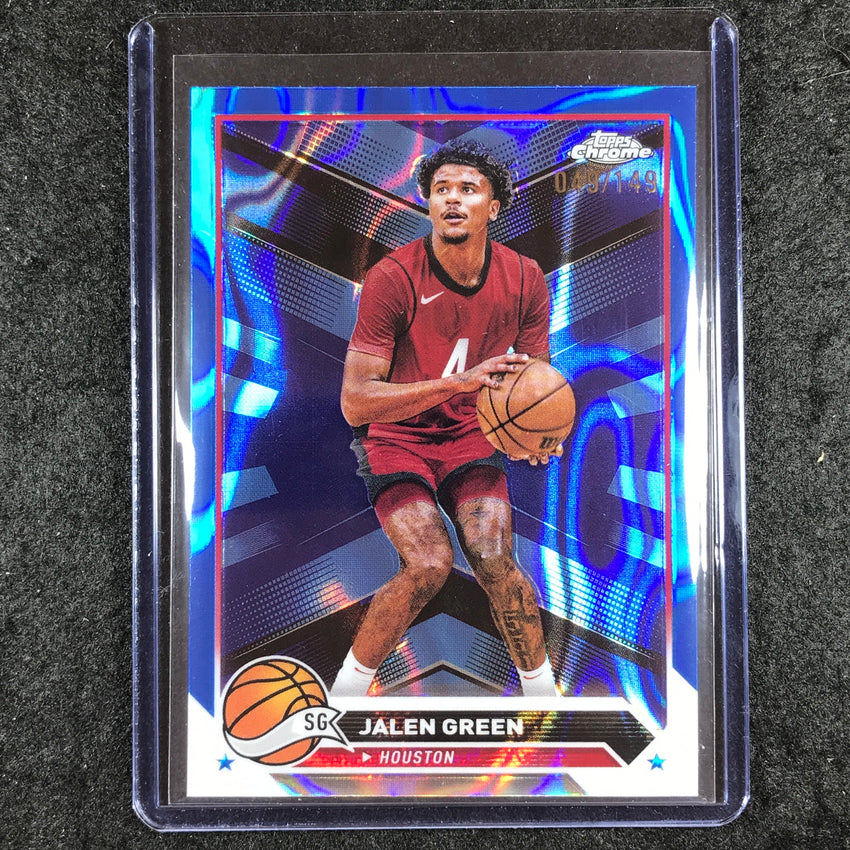 2023-24 Topps Chrome Basketball JALEN GREEN Base Blue Lava 49/149 #37