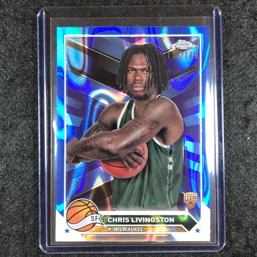 2023-24 Topps Chrome Basketball CHRIS LIVINGSTON Rookie Blue Lava 118/149 #46
