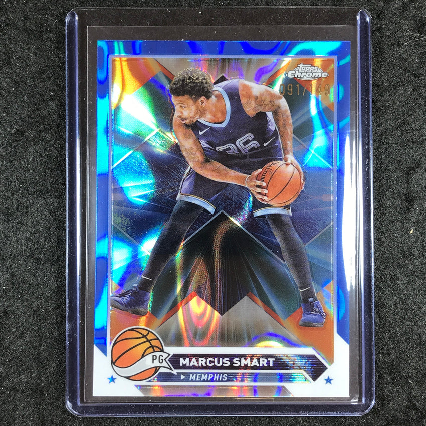 2023-24 Topps Chrome Basketball MARCUS SMART Base Blue Lava 91/149 #119