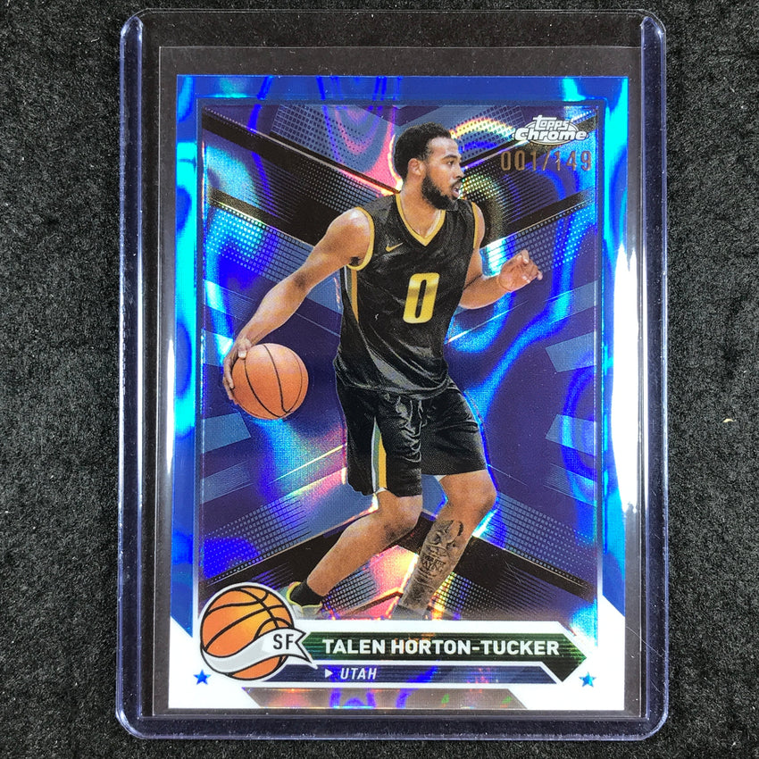 2023-24 Topps Chrome Basketball TALEN HORTON-TUCKER Base Blue Lava 1/149 #124