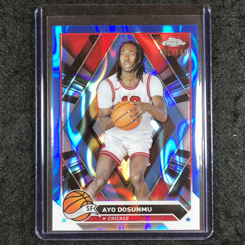 2023-24 Topps Chrome Basketball AYO DOSUNMU Base Blue Lava 146/149 #156