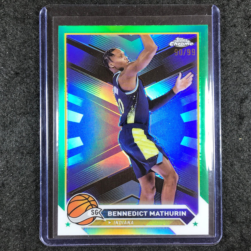 2023-24 Topps Chrome Basketball BENNEDICT MATHURIN Base Green 90/99