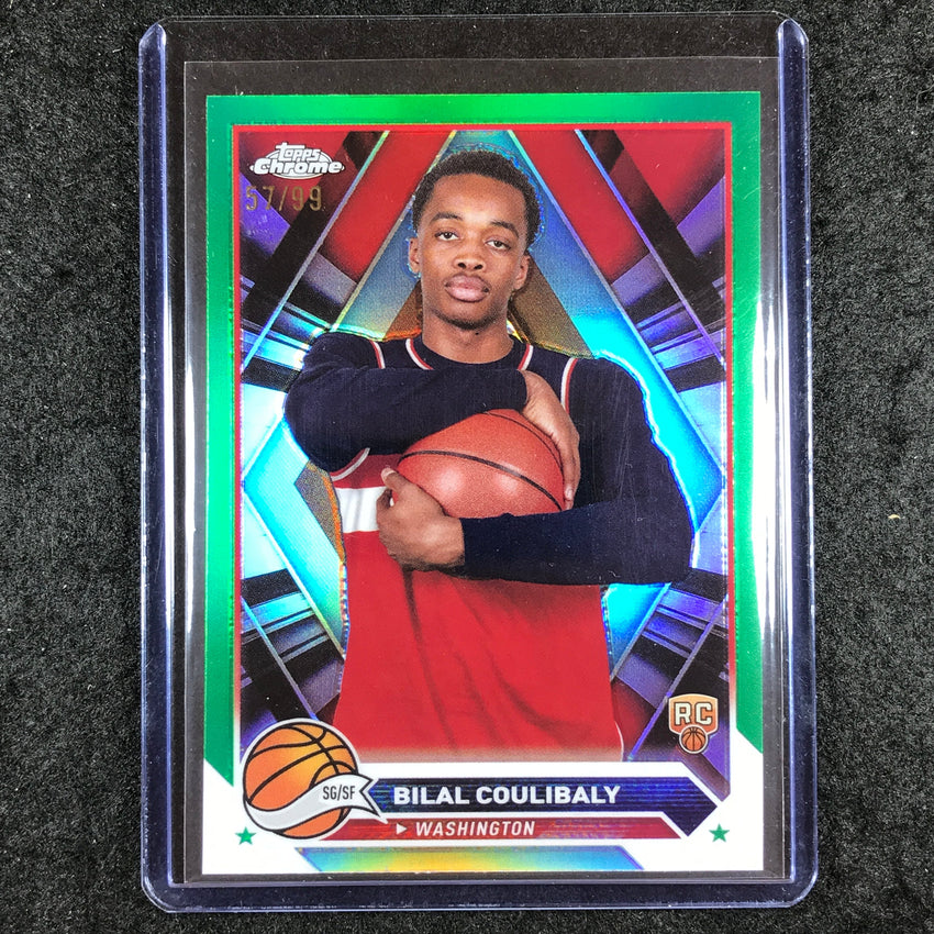 2023-24 Topps Chrome Basketball BILAL COULIBALY Rookie Base Green 57/99