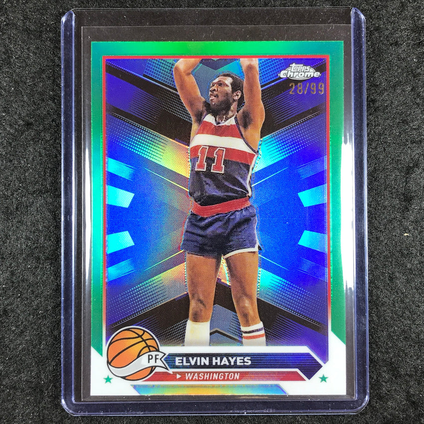 2023-24 Topps Chrome Basketball ELVIN HAYES Base Green 28/99