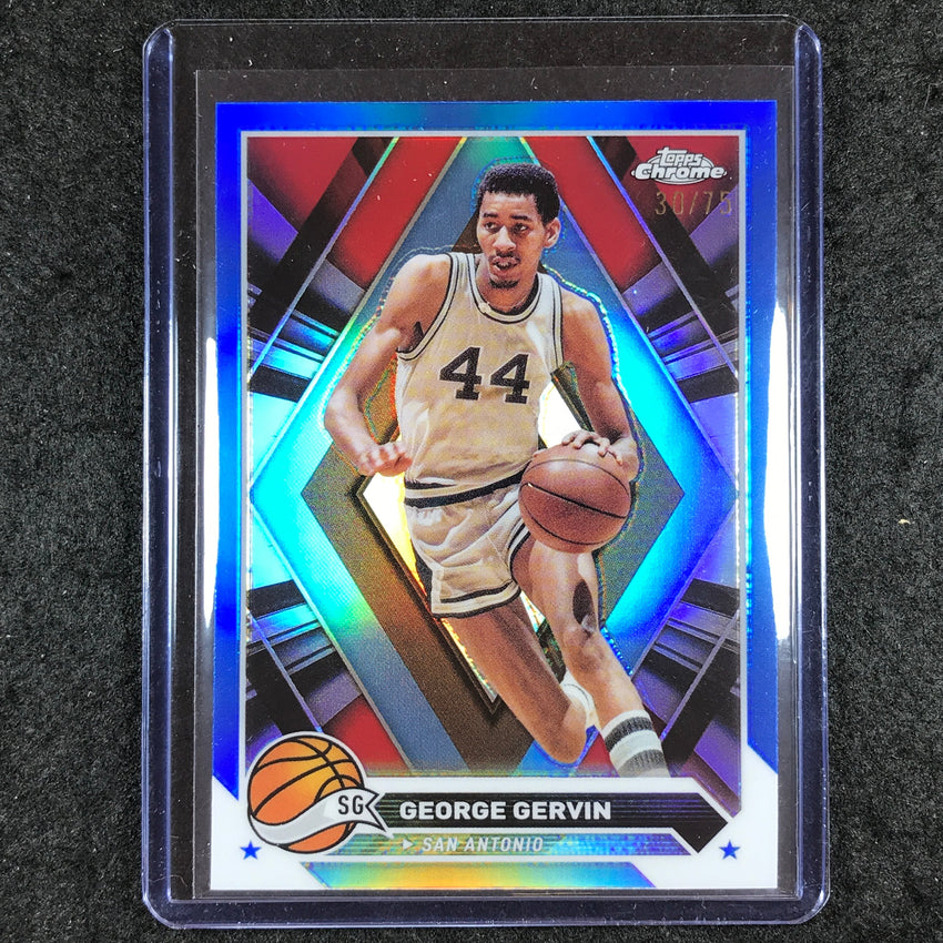 2023-24 Topps Chrome Basketball GEORGE GERVIN Base Blue 30/75