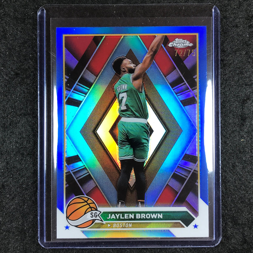 2023-24 Topps Chrome Basketball JAYLEN BROWN Base Blue 72/75