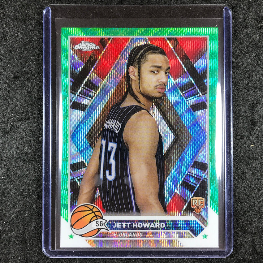 2023-24 Topps Chrome Basketball JETT HOWARD Rookie Base Green Wave 18/65