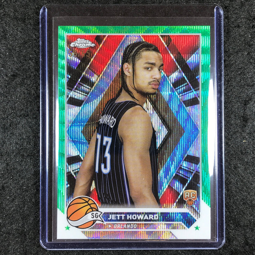 2023-24 Topps Chrome Basketball JETT HOWARD Rookie Base Green Wave 56/65