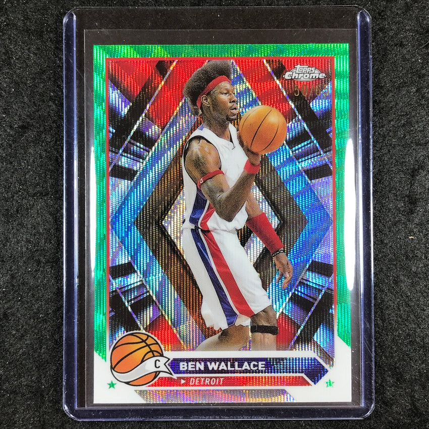 2023-24 Topps Chrome Basketball BEN WALLACE Base Green Wave 50/65