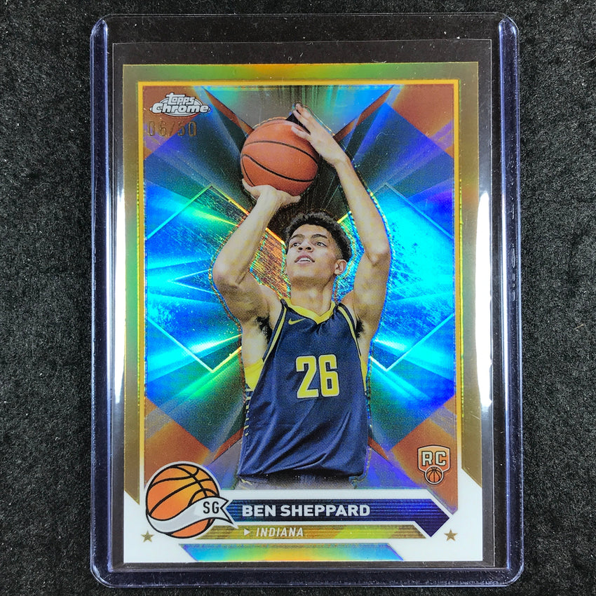2023-24 Topps Chrome Basketball BEN SHEPPARD Base Gold 6/50