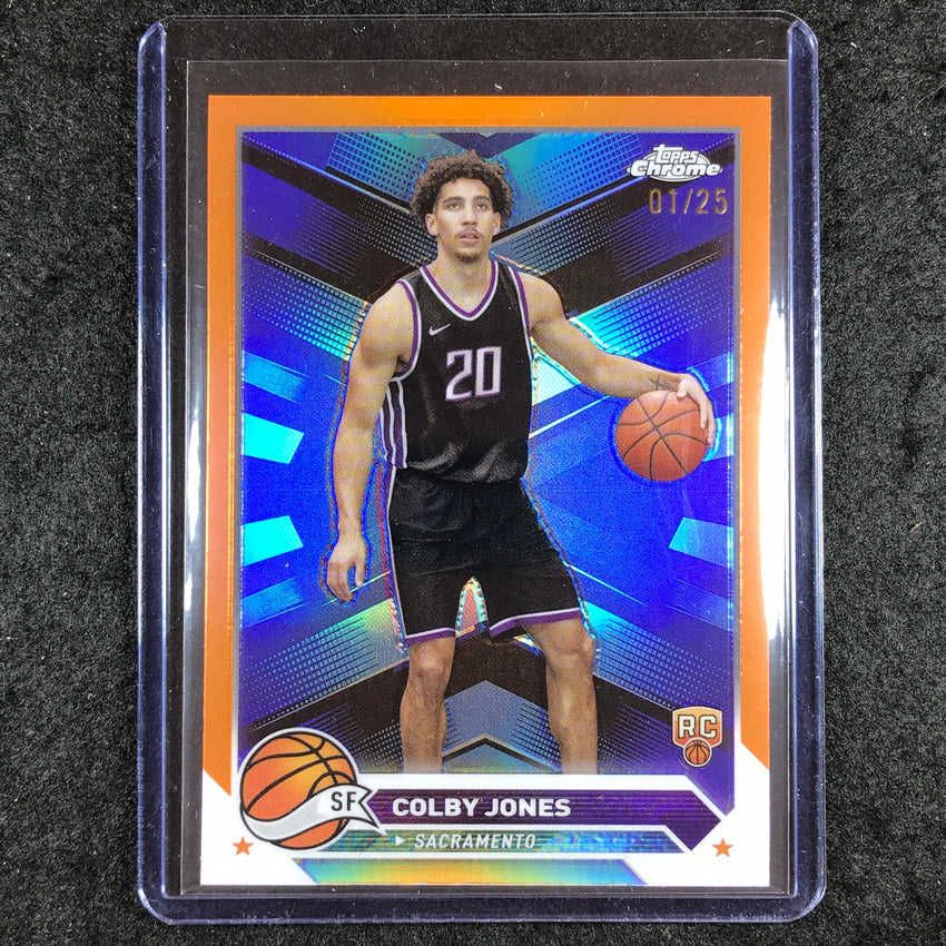 2023-24 Topps Chrome Basketball COLBY JONES Rookie Base Orange 1/25