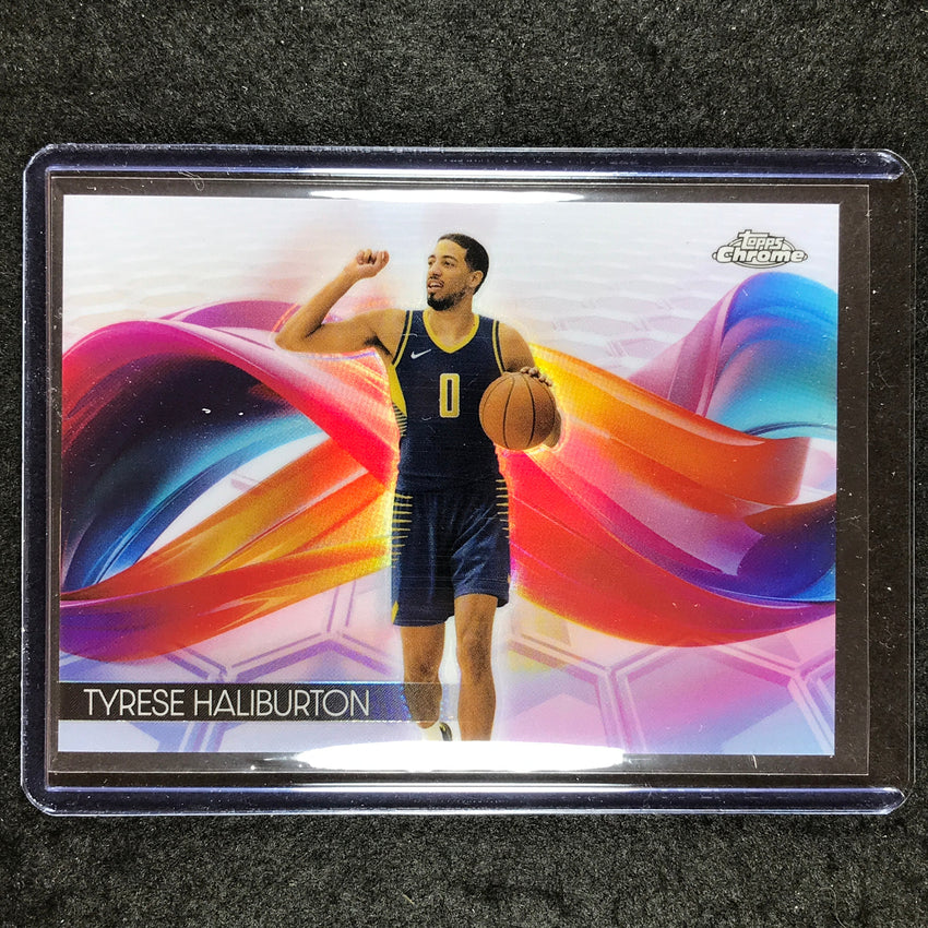 2023-24 Topps Chrome Basketball TYRESE HALIBURTON Helix SSP #9