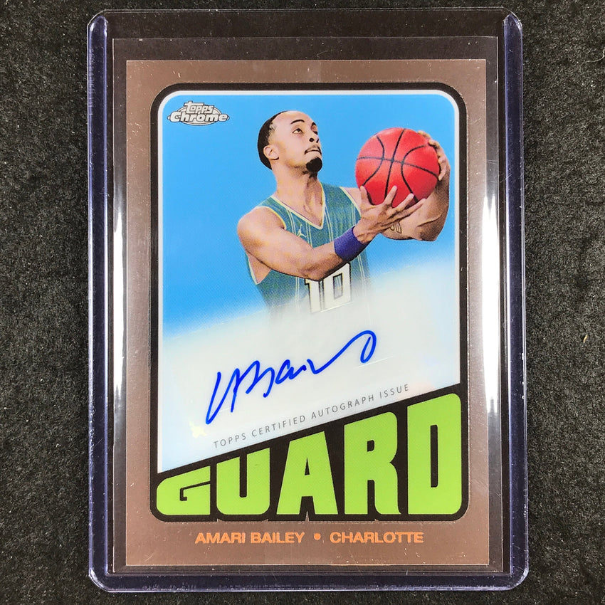 2023-24 Topps Chrome Basketball AMARI BAILEY 1972 Topps Rookie Auto Base #AB