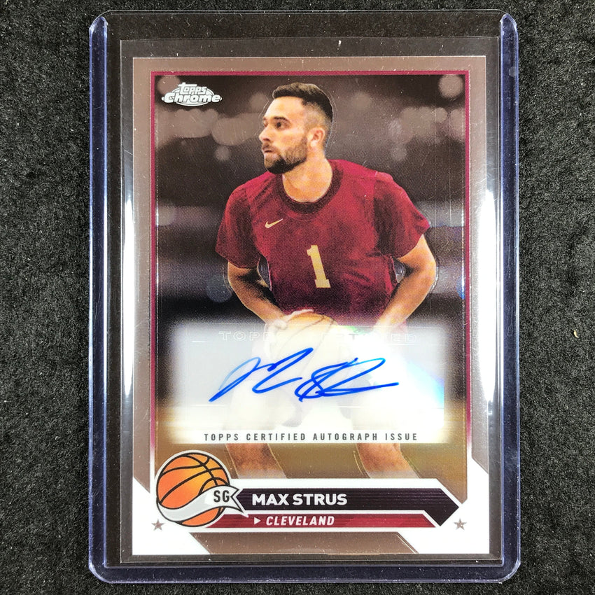 2023-24 Topps Chrome Basketball MAX STRUS Topps Chrome Auto Base #MS