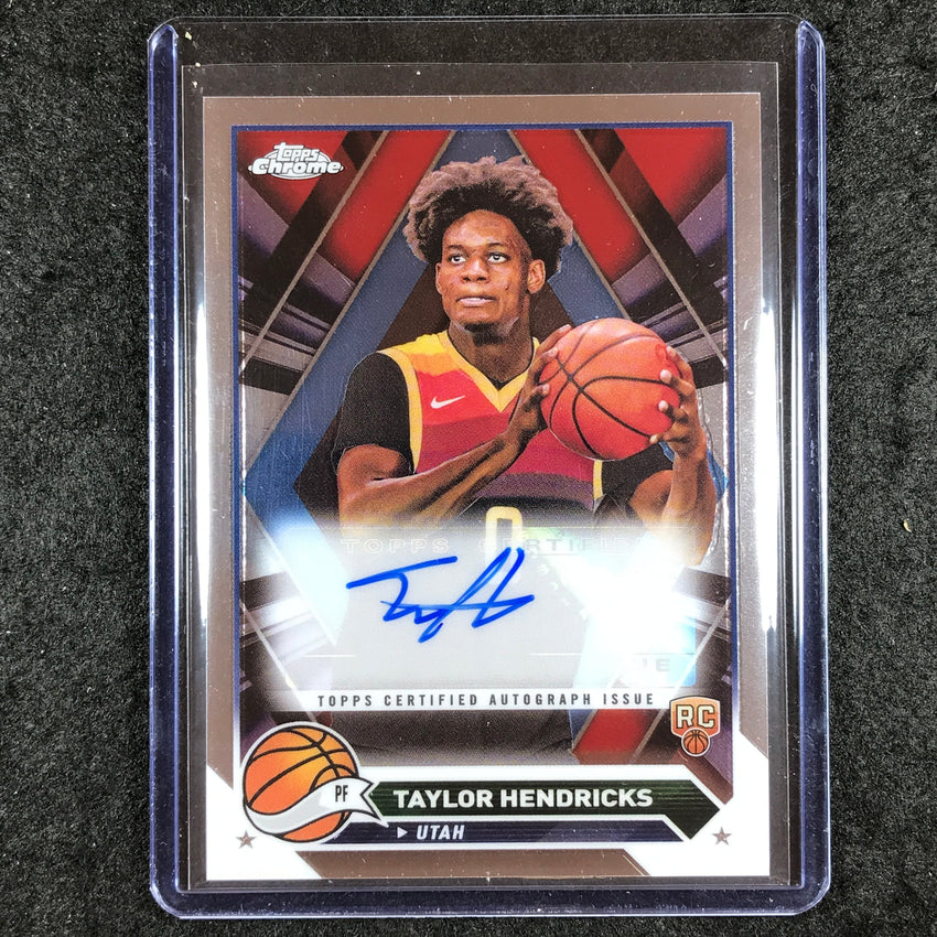 2023-24 Topps Chrome Basketball TAYLOR HENDRICKS Topps Chrome Rookie Auto #TAH