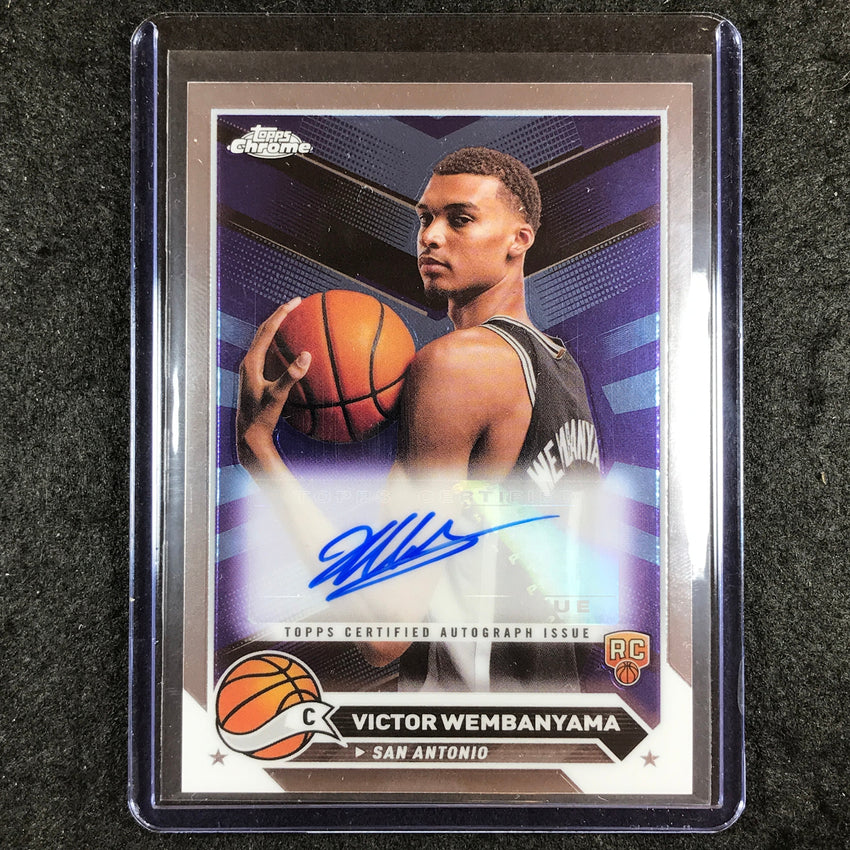 2023-24 Topps Chrome Basketball VICTOR WEMBANYAMA Topps Chrome Rookie Auto #VW