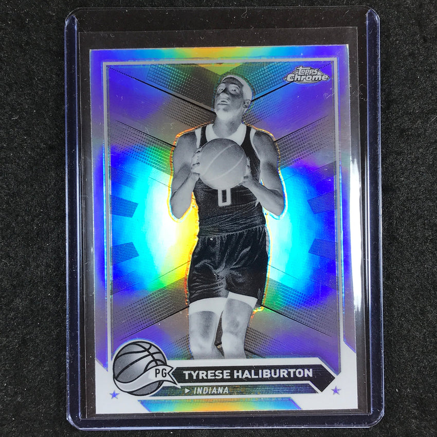 2023-24 Topps Chrome Basketball TYRESE HALIBURTON Base Negative Refractor #4
