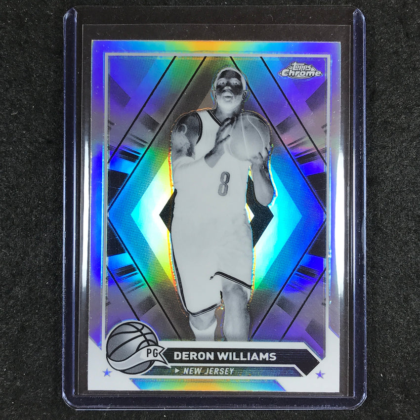 2023-24 Topps Chrome Basketball DERON WILLIAMS Base Negative Refractor #9