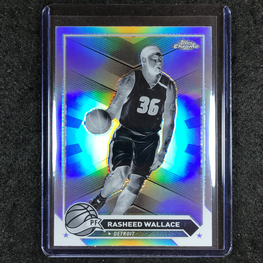 2023-24 Topps Chrome Basketball RASHEED WALLACE Base Negative Refractor #19