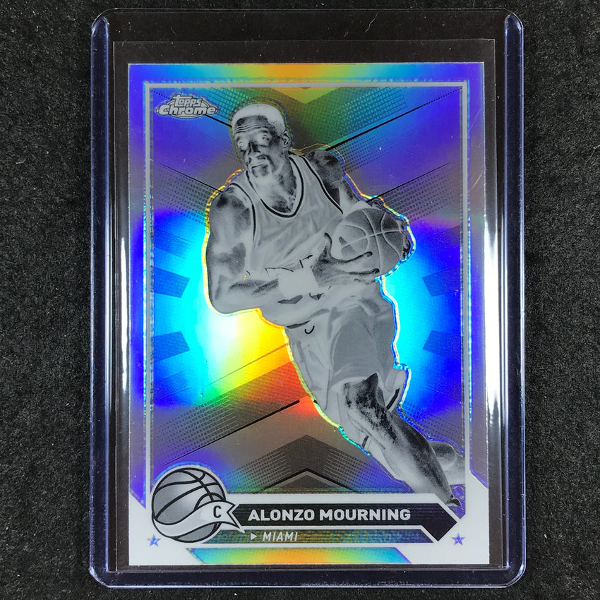 2023-24 Topps Chrome Basketball ALONZO MOURNING Base Negative Refractor #43
