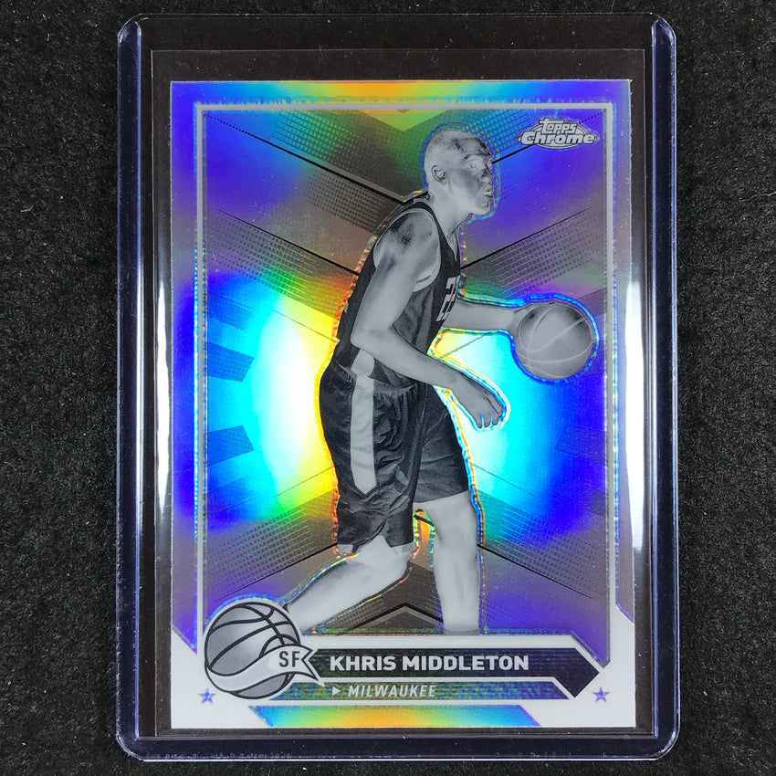 2023-24 Topps Chrome Basketball KHRIS MIDDLETON Base Negative Refractor #67