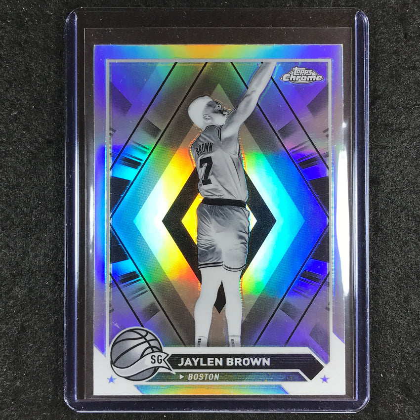 2023-24 Topps Chrome Basketball JAYLEN BROWN Base Negative Refractor #78