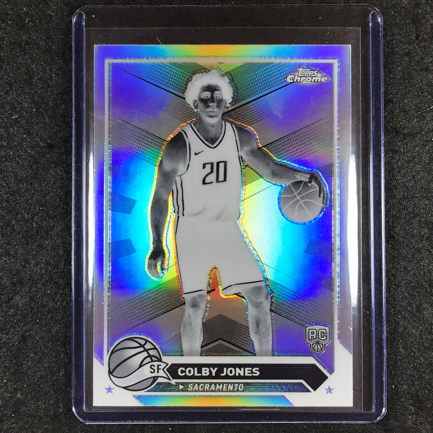 2023-24 Topps Chrome Basketball COLBY JONES Rookie Base Negative Refractor #91