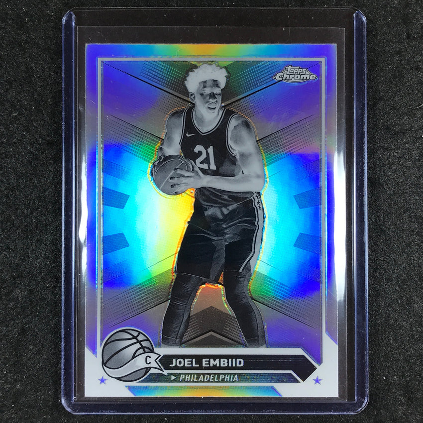 2023-24 Topps Chrome Basketball JOEL EMBIID Base Negative Refractor #100
