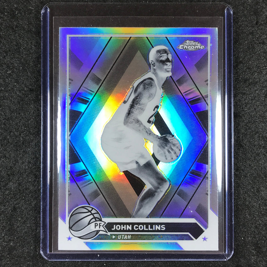 2023-24 Topps Chrome Basketball JOHN COLLINS Base Negative Refractor #102