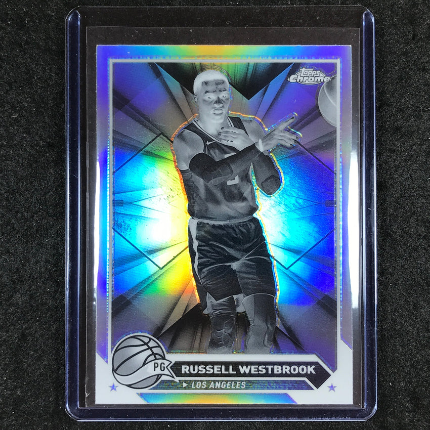 2023-24 Topps Chrome Basketball RUSSELL WESTBROOK Base Negative Refractor #110