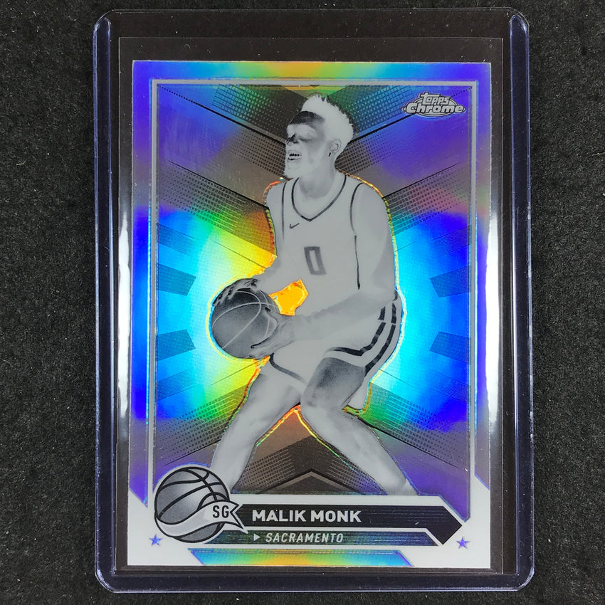 2023-24 Topps Chrome Basketball MALIK MONK Base Negative Refractor #130