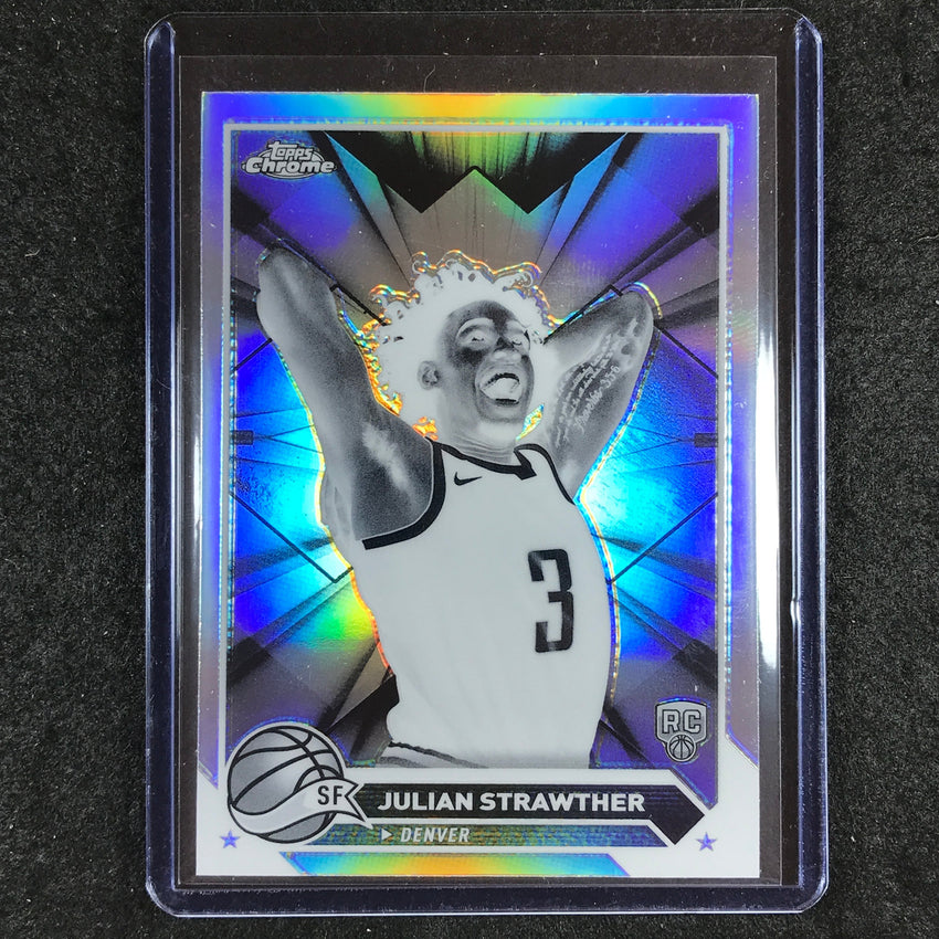2023-24 Topps Chrome Basketball JULIAN STRAWTHER Rookie Negative Refractor #134