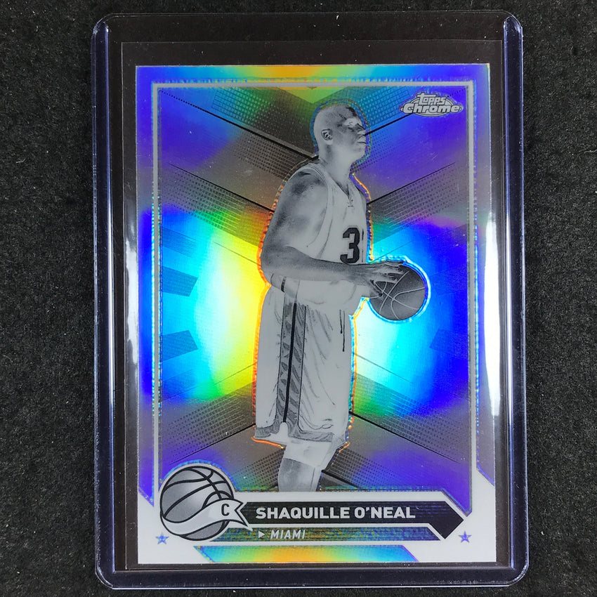 2023-24 Topps Chrome Basketball SHAQUILLE O'NEAL Base Negative Refractor #148