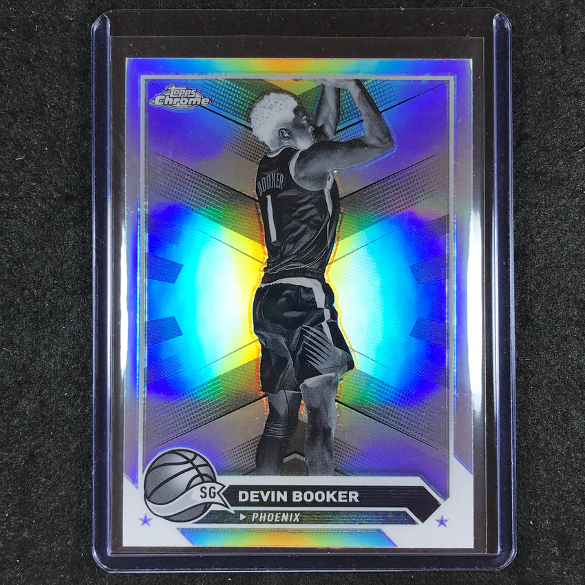 2023-24 Topps Chrome Basketball DEVIN BOOKER Base Negative Refractor #181