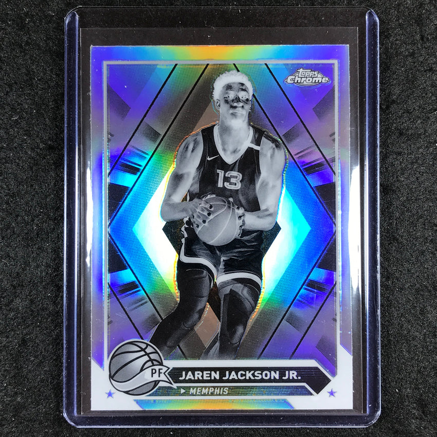 2023-24 Topps Chrome Basketball JAREN JACKSON JR. Base Negative Refractor #183