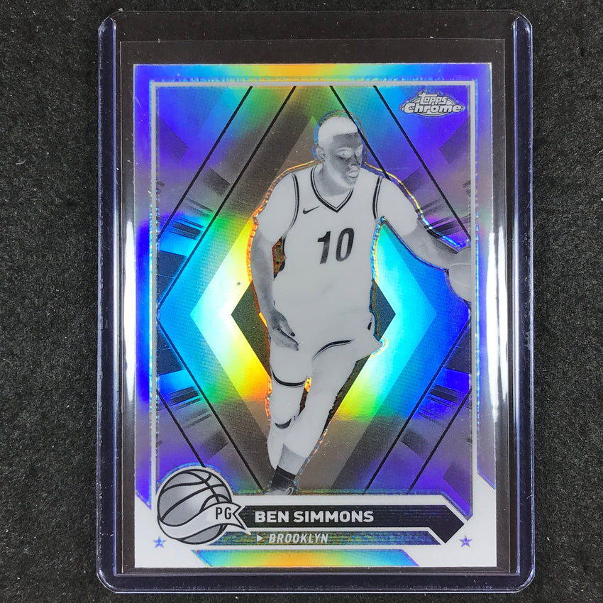 2023-24 Topps Chrome Basketball BEN SIMMONS Base Negative Refractor #198