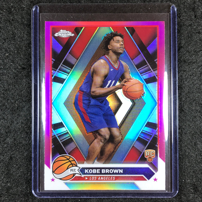 2023-24 Topps Chrome Basketball KOBE BROWN Rookie Base Pink Refractor #18