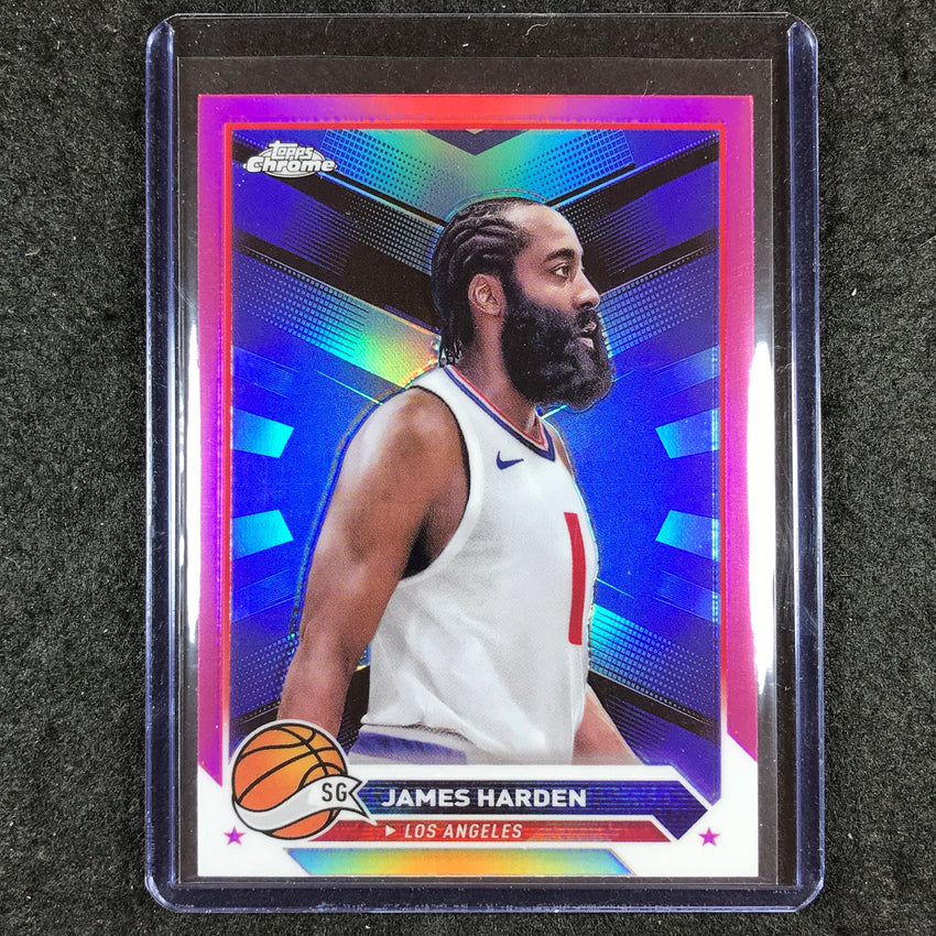 2023-24 Topps Chrome Basketball JAMES HARDEN Base Pink Refractor #31
