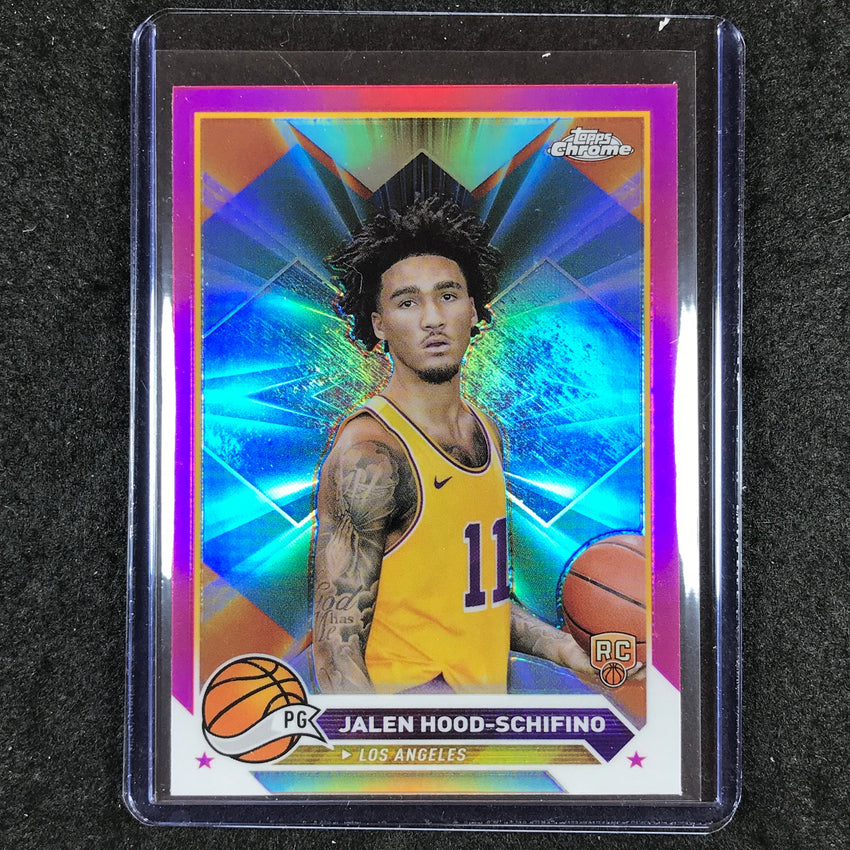 2023-24 Topps Chrome Basketball JALEN HOOD-SCHIFINO Rookie Pink Refractor #35
