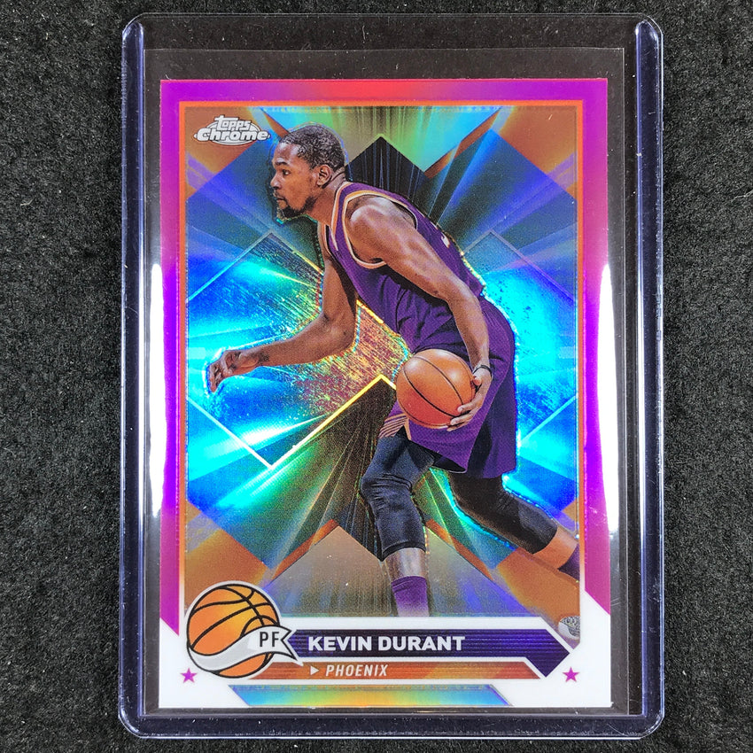2023-24 Topps Chrome Basketball KEVIN DURANT Base Pink Refractor #50