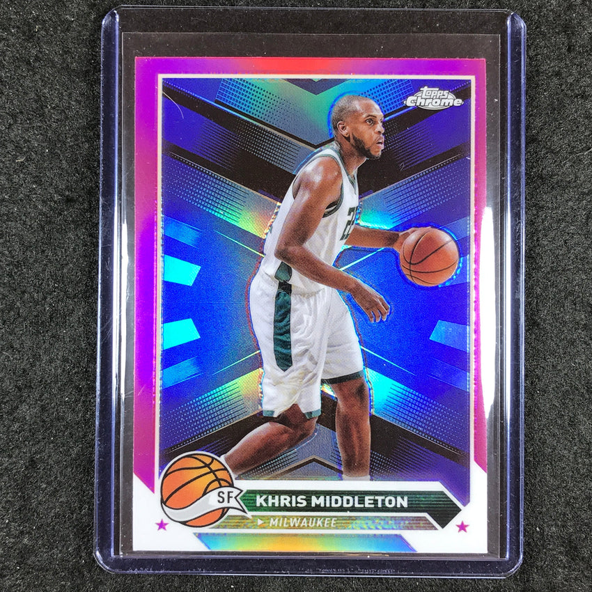 2023-24 Topps Chrome Basketball KHRIS MIDDLETON Base Pink Refractor #67