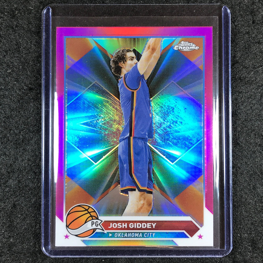 2023-24 Topps Chrome Basketball JOSH GIDDEY Base Pink Refractor #74