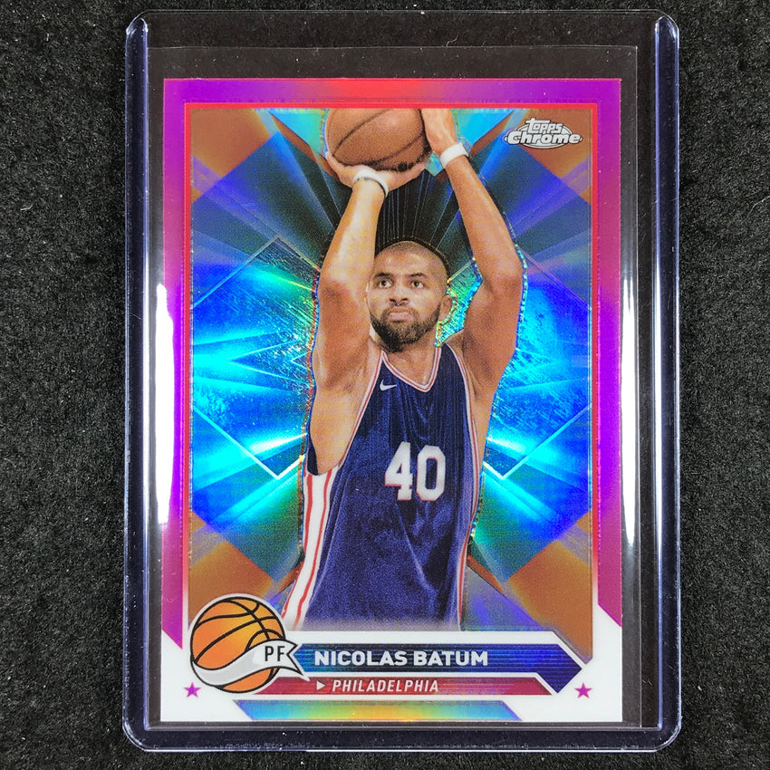 2023-24 Topps Chrome Basketball NICOLAS BATUM Base Pink Refractor #113