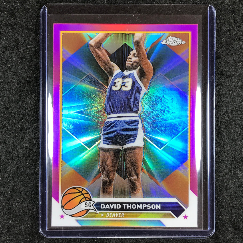 2023-24 Topps Chrome Basketball DAVID THOMPSON Base Pink Refractor #116