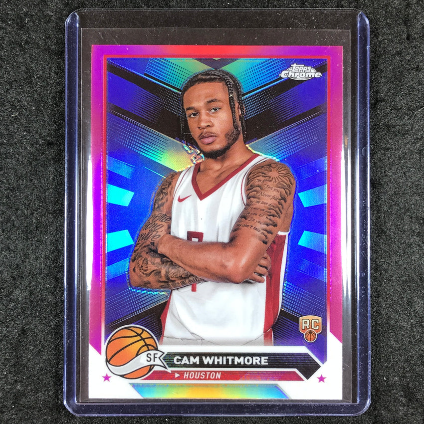 2023-24 Topps Chrome Basketball CAM WHITMORE Rookie Base Pink Refractor #133
