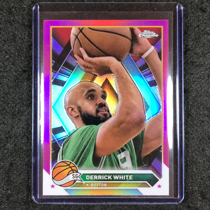 2023-24 Topps Chrome Basketball DERRICK WHITE Base Pink Refractor #141