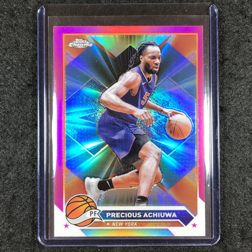 2023-24 Topps Chrome Basketball PRECIOUS ACHIUWA Base Pink Refractor #167
