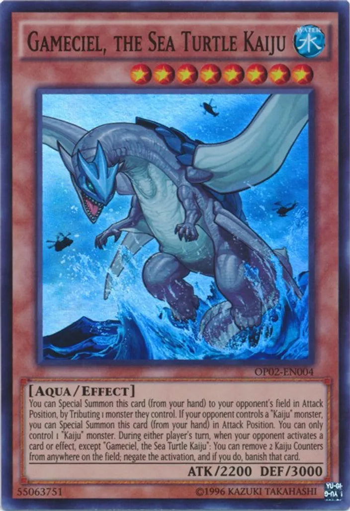 Gameciel, The Sea Turtle Kaiju - OP02-EN004 - Super Rare